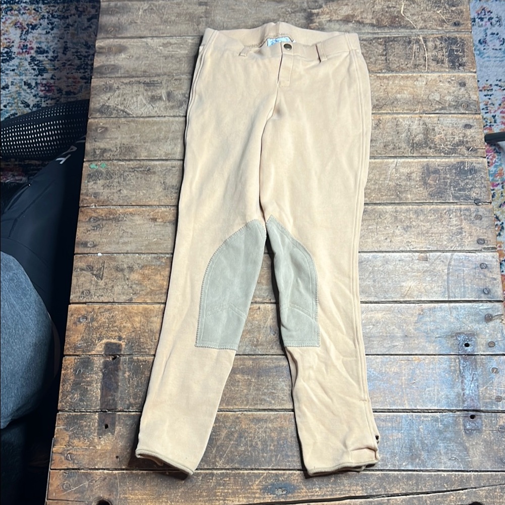 Tan Riding Breeches with Knee Patches